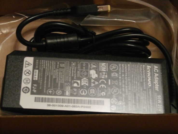 Блок питания для ноутбуков Lenovo 20V 4.5A 90W USB (5.5*2.1 square), фото №2