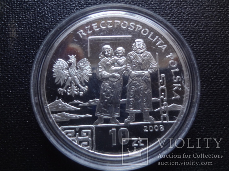 10 злотых 2008 Польша серебро (2.3.14)~, фото №2