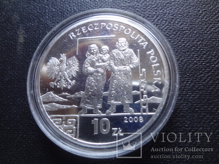 10 злотых 2008 Польша серебро (2.3.14)~, фото №3