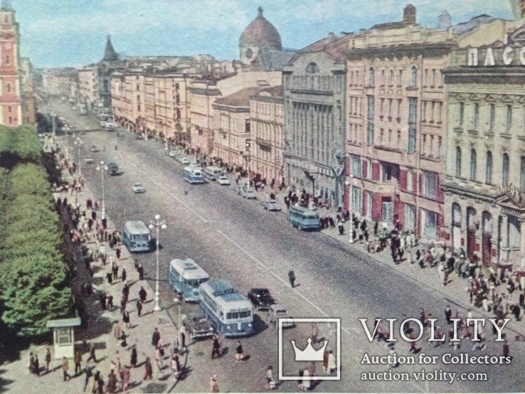 Почтовая карточка 1963  Ленинград Невский проспект подписана, фото №4
