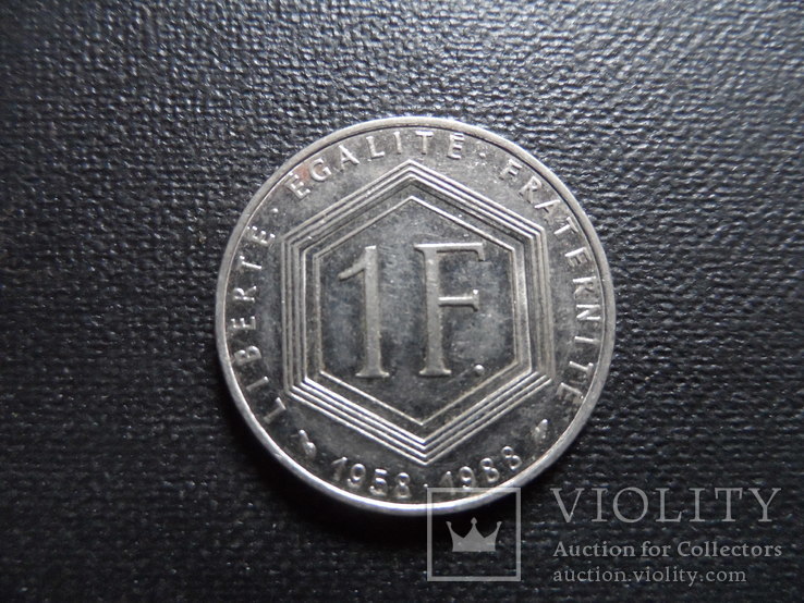 1 франк 1988 Франция Чарльз де Голь    (Г.10.40)~, фото №3