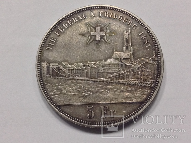 Швейцария 5 франков 1881г