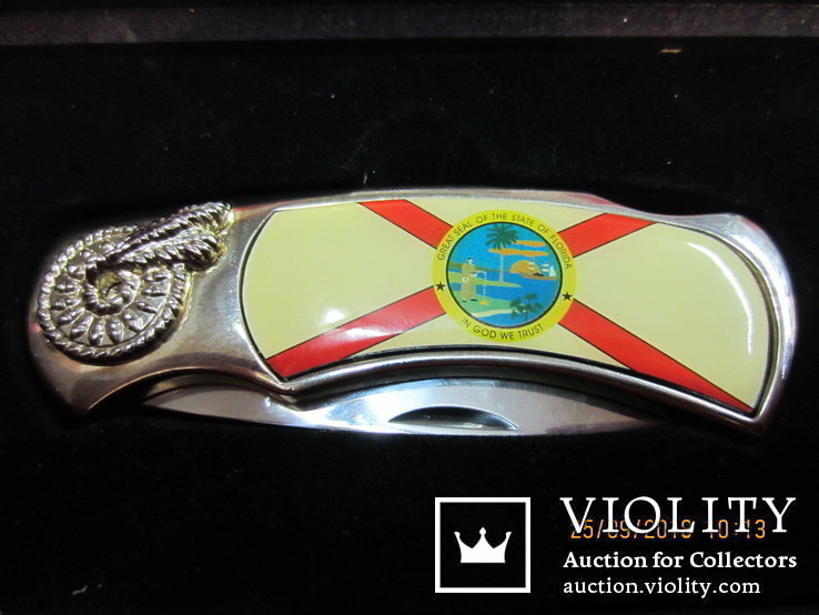 Сувенирный нож подарочный новый С Ш А  Китай фабричный старенький Florida, фото №2