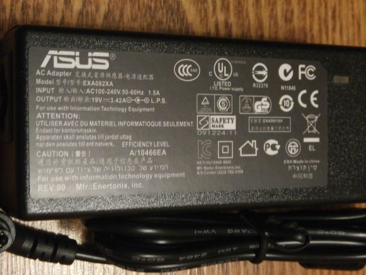 Блок питания ASUS 19V 3.42A 5.5*2.5 65W ORIGINAL, numer zdjęcia 4