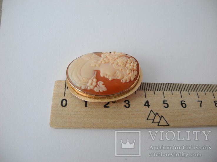 Камея , брош подвеска ( Золото 585 пр " 14 К " ) вес 6,6 гр, фото №11