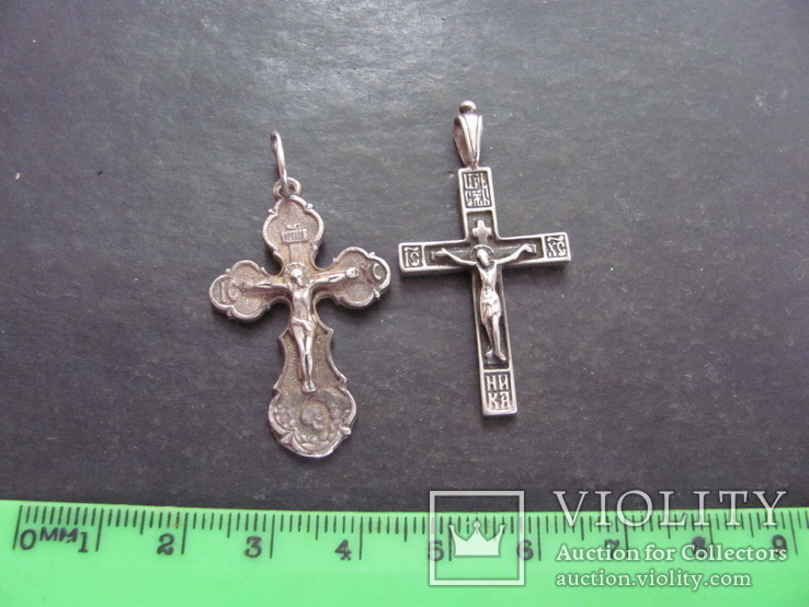 2 креста 925 пробы, серебро, фото №3