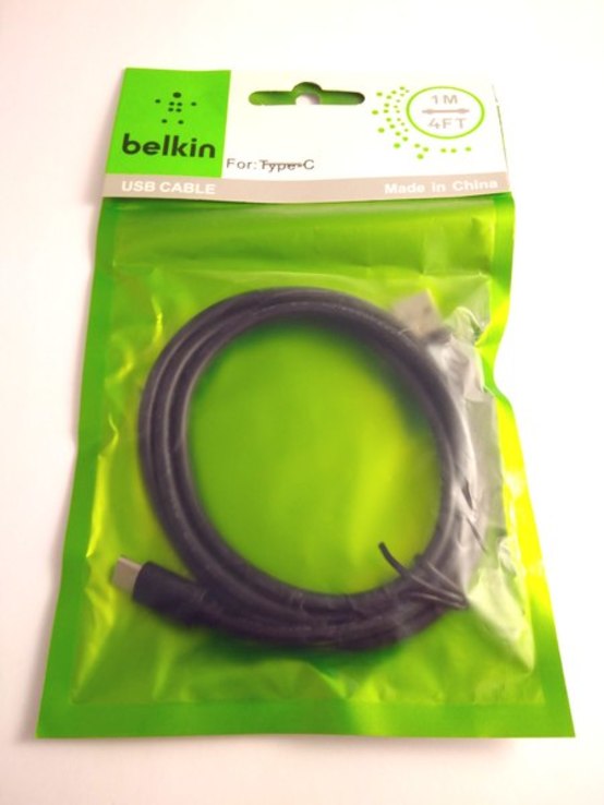 USB кабель Type-C Belkin черный (1 м)