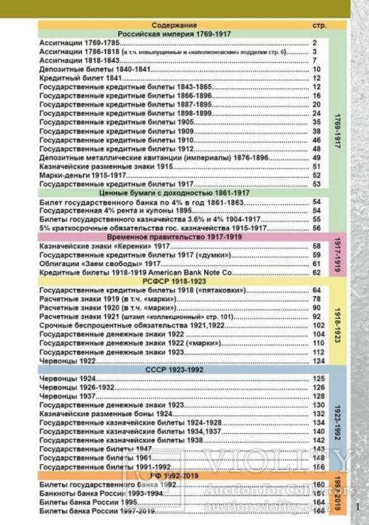 Каталог банкнот России 1769-2019 с ценами НОВИНКА, фото №3