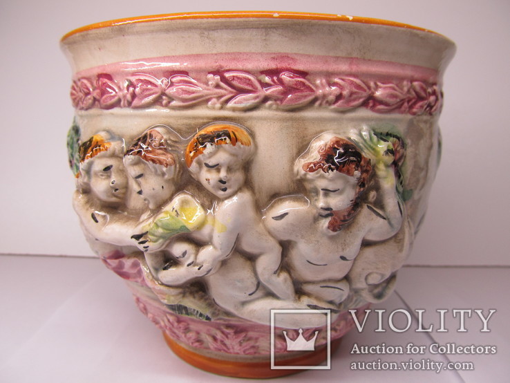 Старинная ваза для цветов - Capodimonte, Италия, клейма