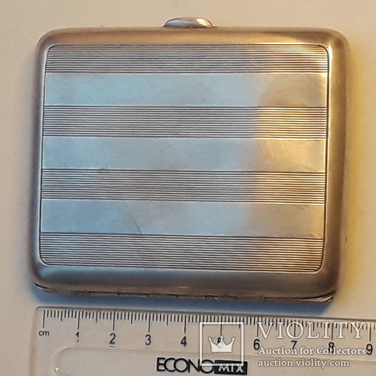 Небольшой портсигар, серебро, 107 грамм, Франция