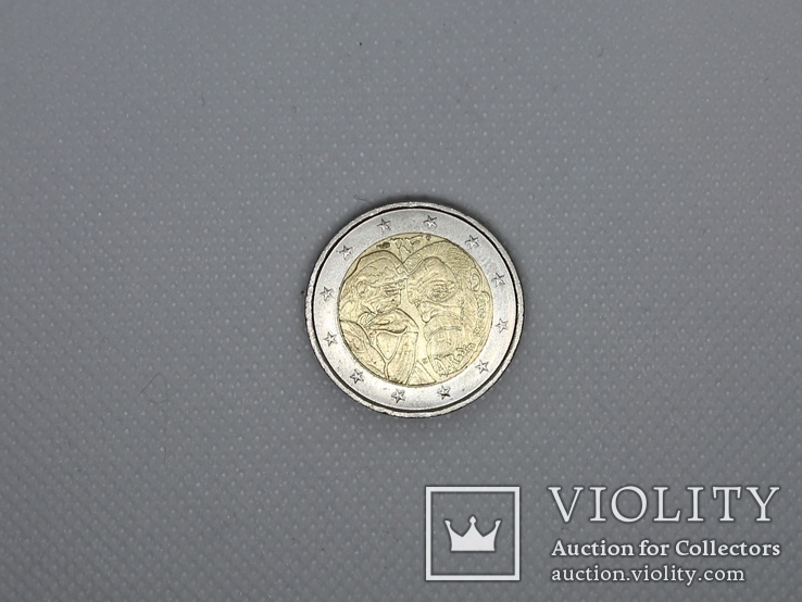 2 евро, Франция, 100 лет со дня смерти Огюста Родена, фото №2
