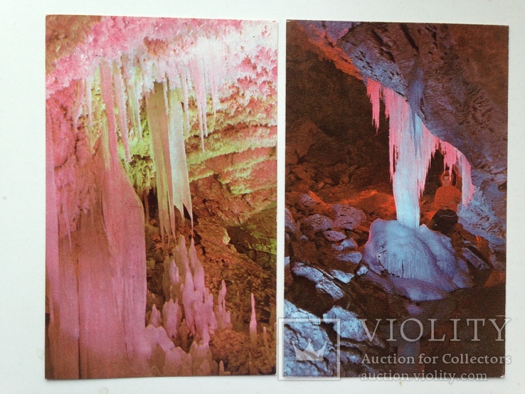 Комплект открыток  Кунгурская ледяная пещера. 1977, фото №7