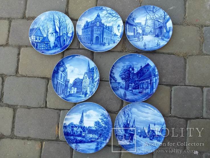 Шикарный набор тарелок "Города", фото №2