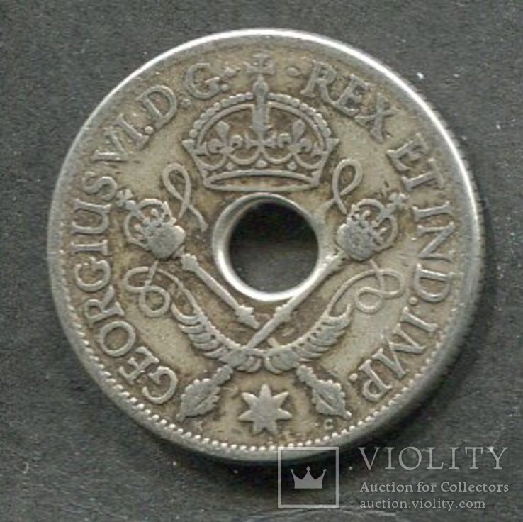 Британская Новая Гвинея 1 шиллинг 1938  George VI №2, фото №3