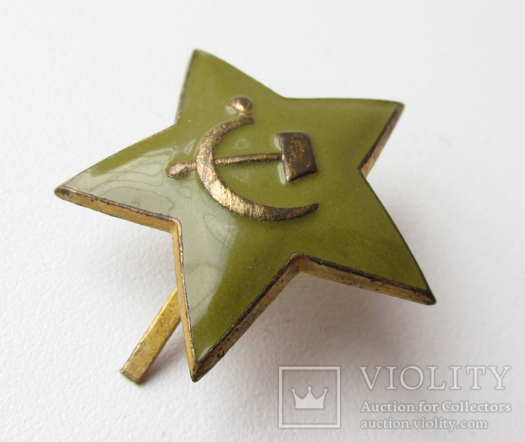 Полевая зеленая звезда фуражечная кокарда 31 мм., фото №5