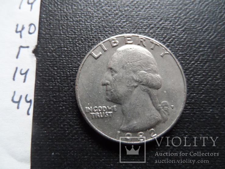 25 центов 1982 США   (Г.14.44)~, фото №3