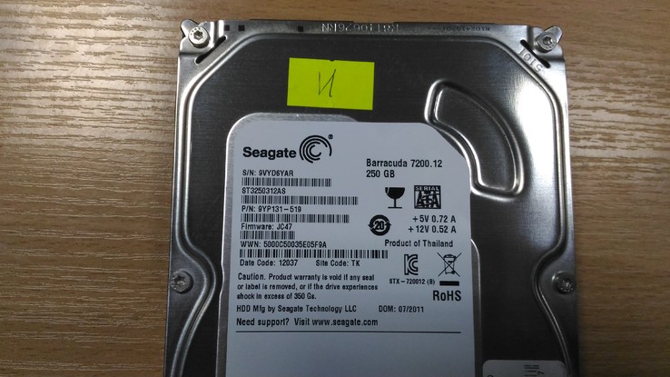 Жесткий диск Seagate Barracuda 250Gb SATA, фото №3