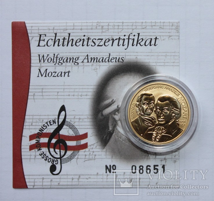 50 евро 2006 г. Моцарт.  10 г.  986, фото №2
