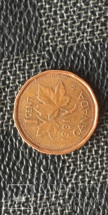 Монета 1 цент 1991 Канада one cent canada, фото №2