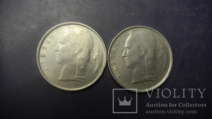 1 франк Бельгія 1978 (два різновиди), фото №3