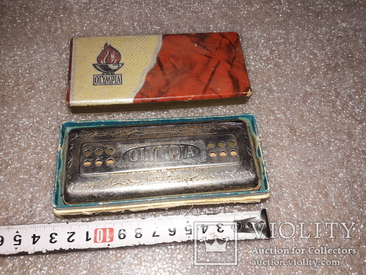 Губная гармошка Olympia  Германия 30 - 40 годы в родной коробке, фото №2