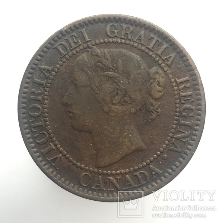 Канада 1 цент 1859 г. W 9/8 ↑↑ (Разновидность), фото №3
