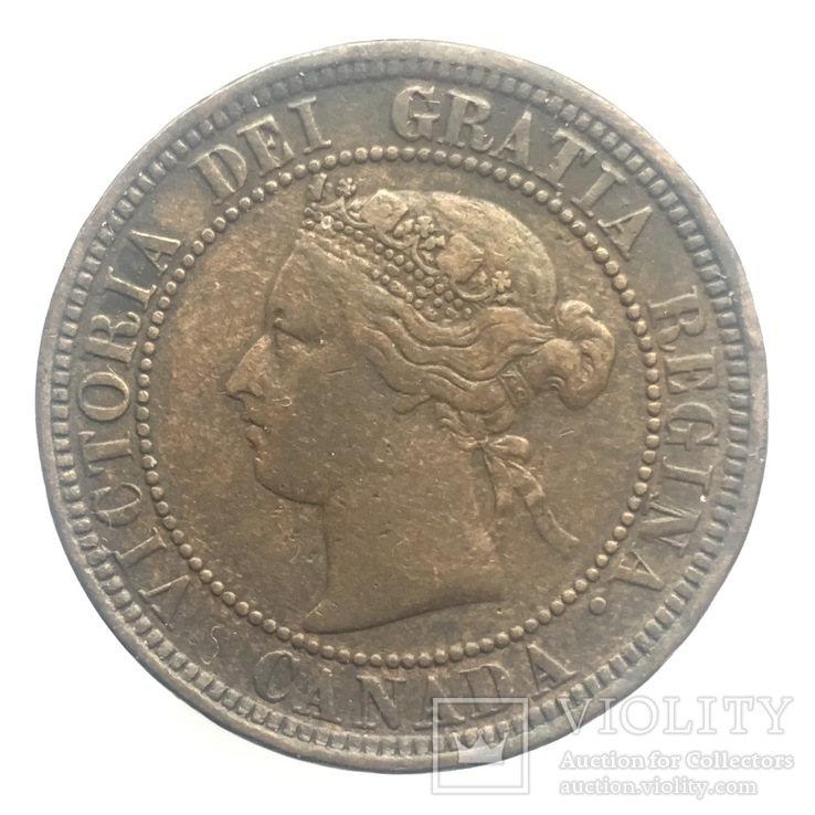 Канада 1 цент 1881 - Н г. Утроение "N" в слове Regina (Разновидность), фото №3