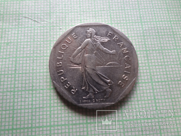 2 франка 1979 Франция    (Р.3.4)~, фото №2