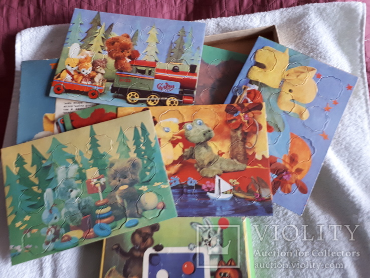 Два набора игр мини бильярд и пазлы СССР, фото №6