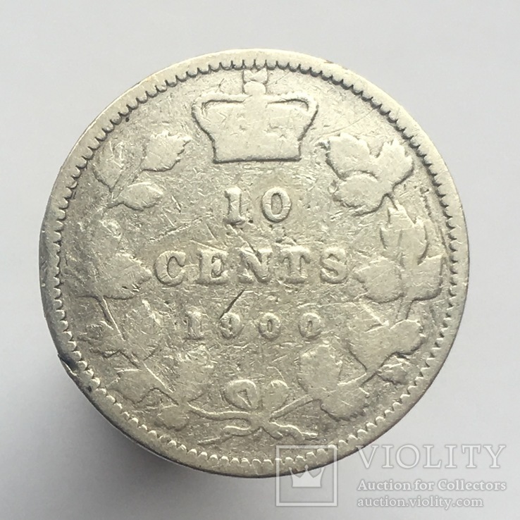 Канада 10 центов (центів) 1900 г., фото №2