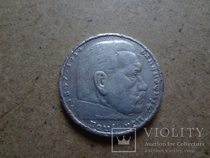 5 марок 1936 Германия F серебро    (9.8.4)~