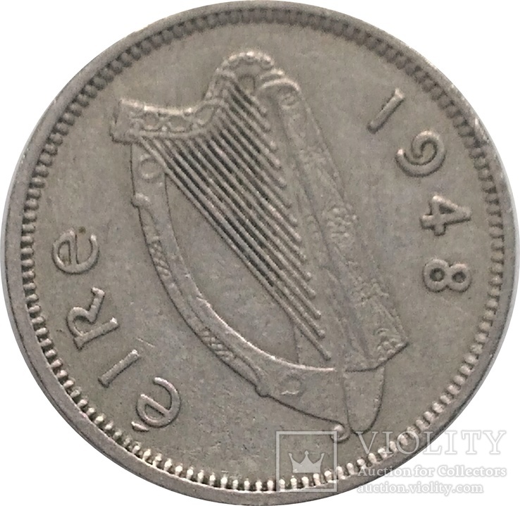 Ирландия 3 пенс 1948, фото №3