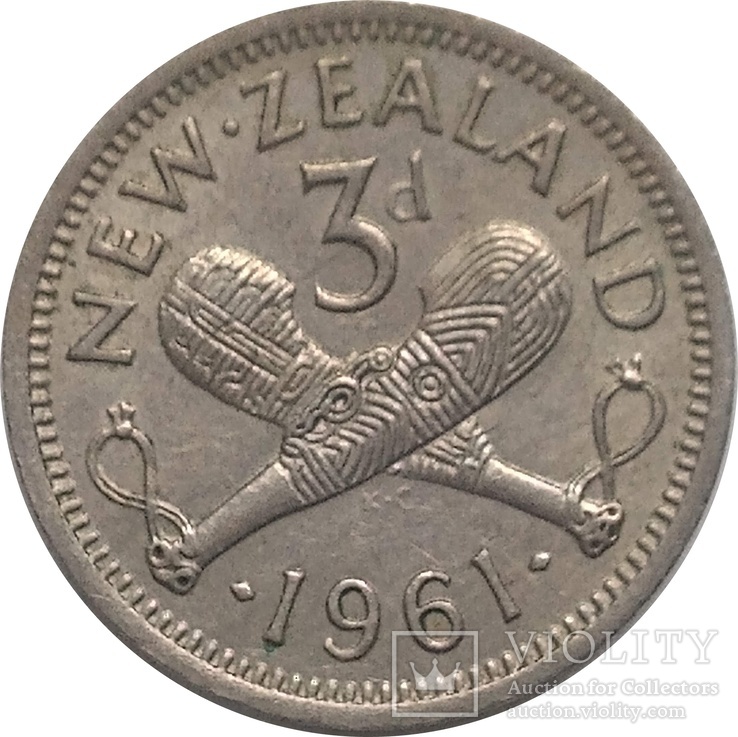 Новая Зеландия 3 пенс 1961, фото №3