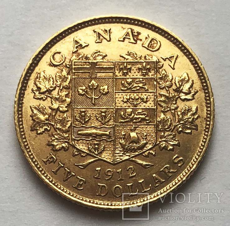 5 долларов 1912 года. Канада.