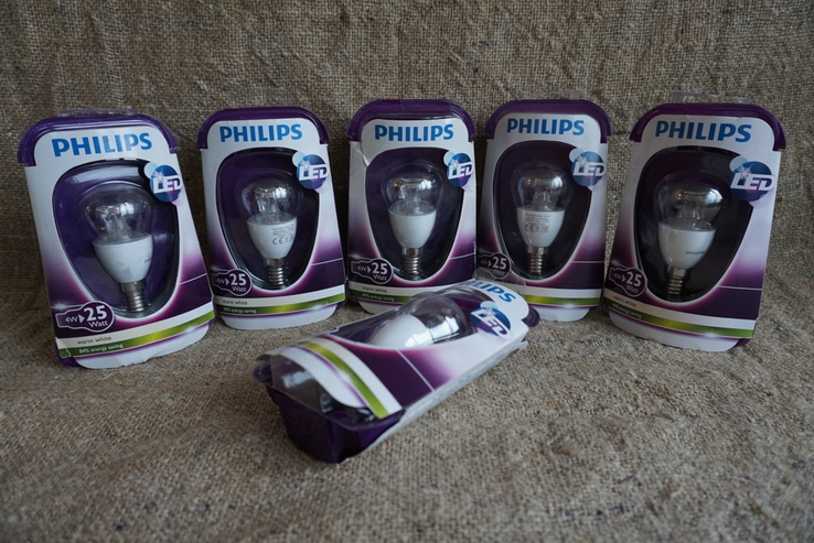 Светодиодная лампочка Philips 4W 6 шт, фото №2