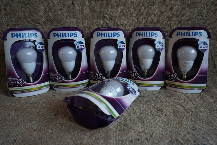 Светодиодная лампочка матовая Philips 4W 6 шт, photo number 2