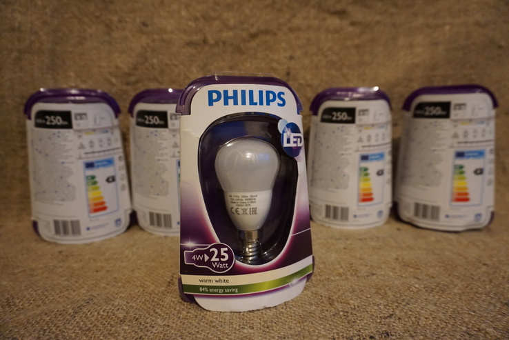 Светодиодная лампочка матовая Philips 4W 6 шт, фото №6