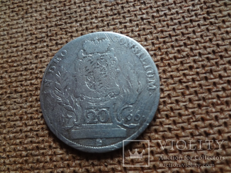 20 крейцеров 1766 Германия серебро    (9.12.10)~, фото №4