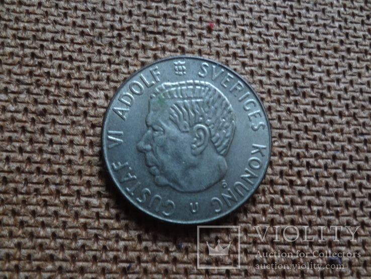 1 крона 1962 Швеция серебро  (Б.2.4)~, фото №3