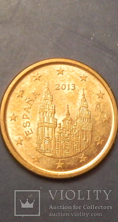 1 євроцент Іспанія 2013, фото №2