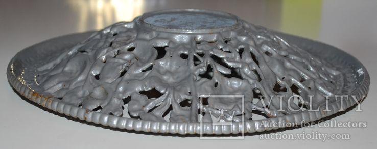 Тарелка декоративная, магнитный чугун -  ⌀ 24 см., вес 1 кг., фото №9