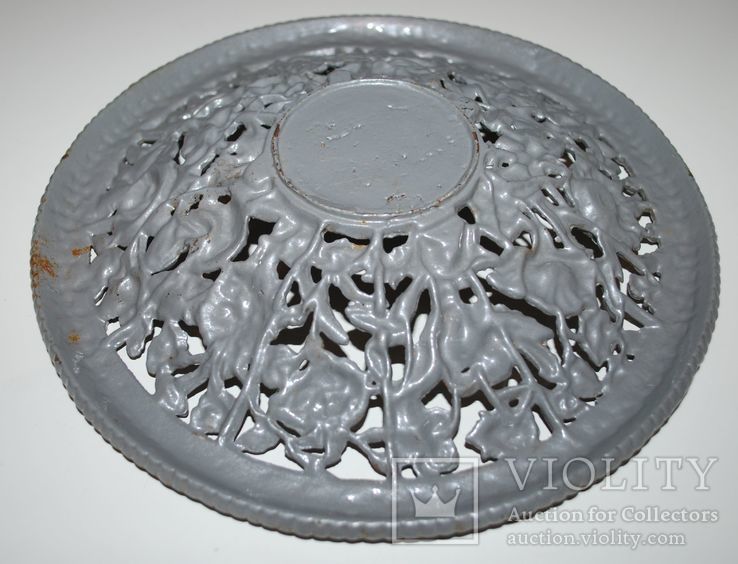Тарелка декоративная, магнитный чугун -  ⌀ 24 см., вес 1 кг., фото №10