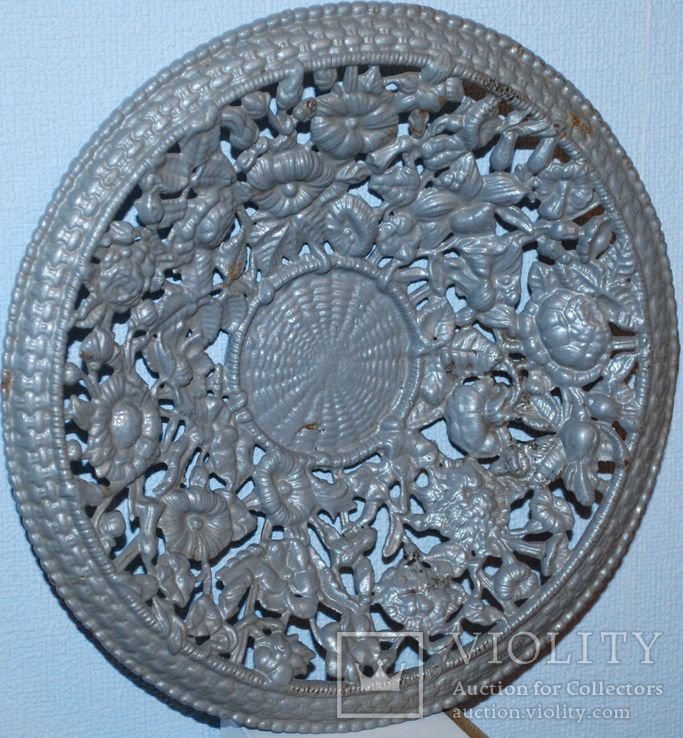 Тарелка декоративная, магнитный чугун -  ⌀ 24 см., вес 1 кг., numer zdjęcia 12