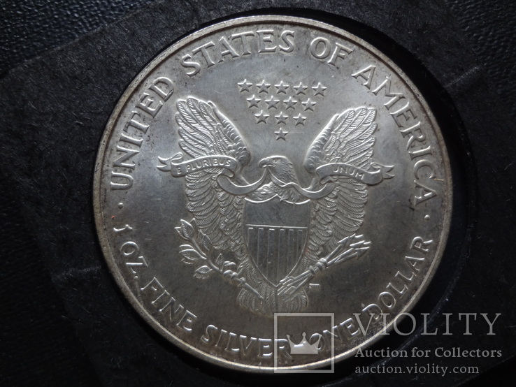 Доллар 1995 США  UNC  серебро, фото №4