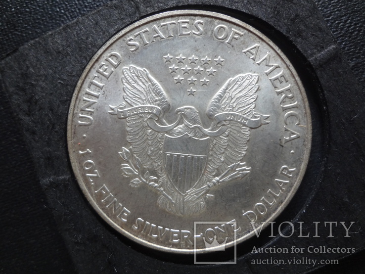 Доллар 1995 США  UNC  серебро, фото №6