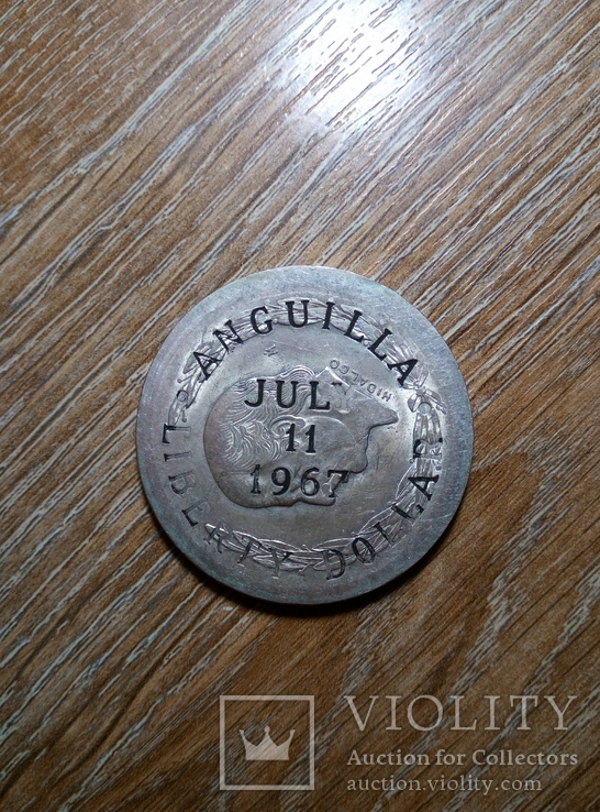 Ангилья 1 доллар 1967 г., фото №2