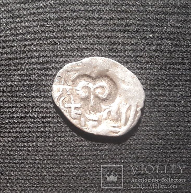 Рязанский надчекан на ордынской монете. Малая тамга, фото №2