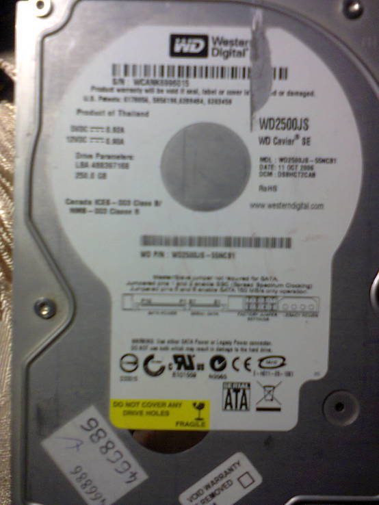 Вінчестер (HDD, жорсткий диск) 200-300Gb SATA IDE, фото №6