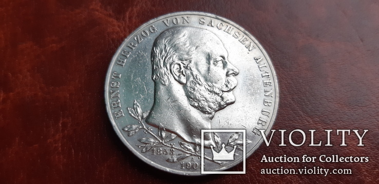 5 марок 1903 р. А Саксен Альтенбург. Юбилейная., фото №2