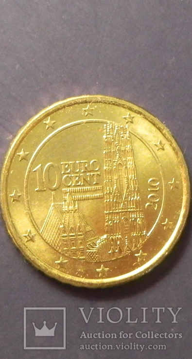 10 євроцентів Австрія 2010 UNC, фото №2